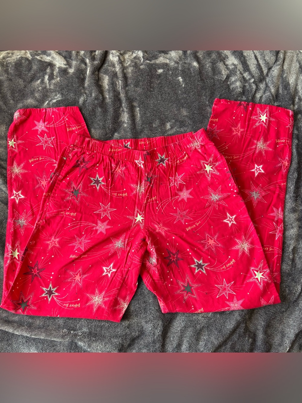 Victoria's Secret Red Shooting Stars Pajama Pants Size Small Y2K Lightweight